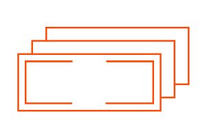 Three overlapping rectangular outlines in orange are arranged diagonally on a light gray background, evoking the layered complexity often seen in country by country reporting and transfer pricing documentation.